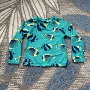 Tea Collection Toddler Unisex Long Sleeve Rashguard Fish Size 3T
